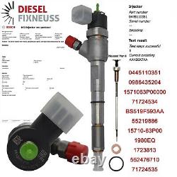 Alfa Romeo Fiat Ford Opel Injection Injector 0445110351 55219886 BS519F593AA