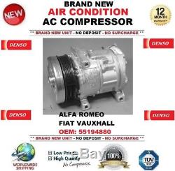 Denso Air Conditioning Compressor Ac For Alfa Romeo Fiat Opel Oem 55194880