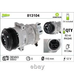 VALEO Compressor, air conditioning compatibility with ALFA ROMEO FIAT OPEL 813104