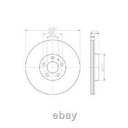 2 Textar Disques de Frein 284mm Avant pour Alfa Romeo Fiat Lancia Opel