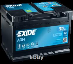 EK700 Batterie de démarrage EXIDE Coffre à bagages, Plancher pour, ALFA ROMEO, ALP